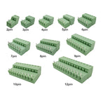 5Pairs 15EDG KF2EDG 3.5mm 3.81mm 5.08mm PCB Screw Terminal Block 2P-12 Pin Male Plug Female Socket Pin Header Wire Connector