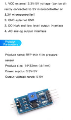 FSR402 Resistive Film Pressure Sensor Force Sensitive Resistor Thin Film RFP602 Weighing Sensor Module