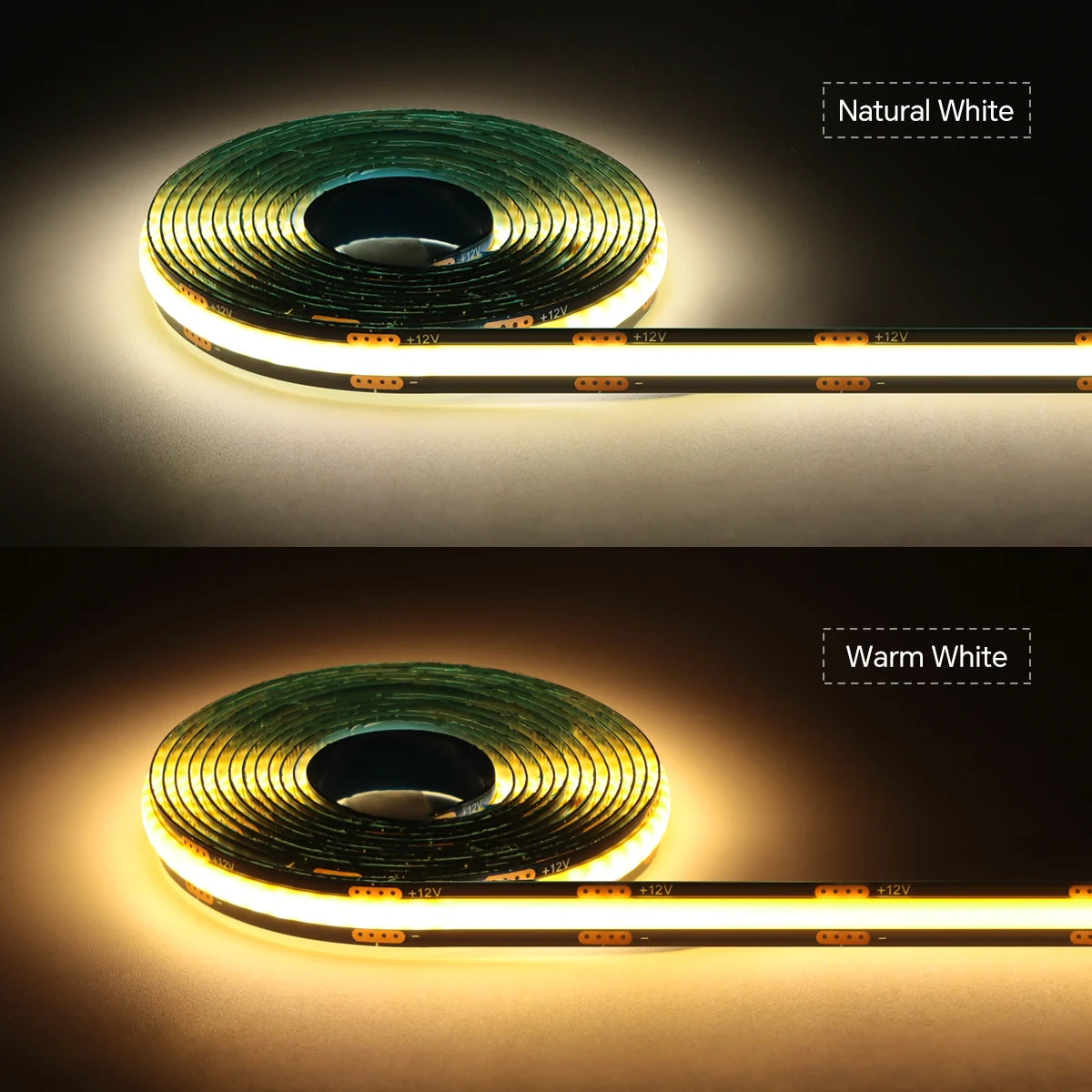 12V Acoustic Wall Panel Decor Lamp More Covert Dimmable Black PCB COB Light Strip With Touch Swtich,For TV Cabinet Backlight