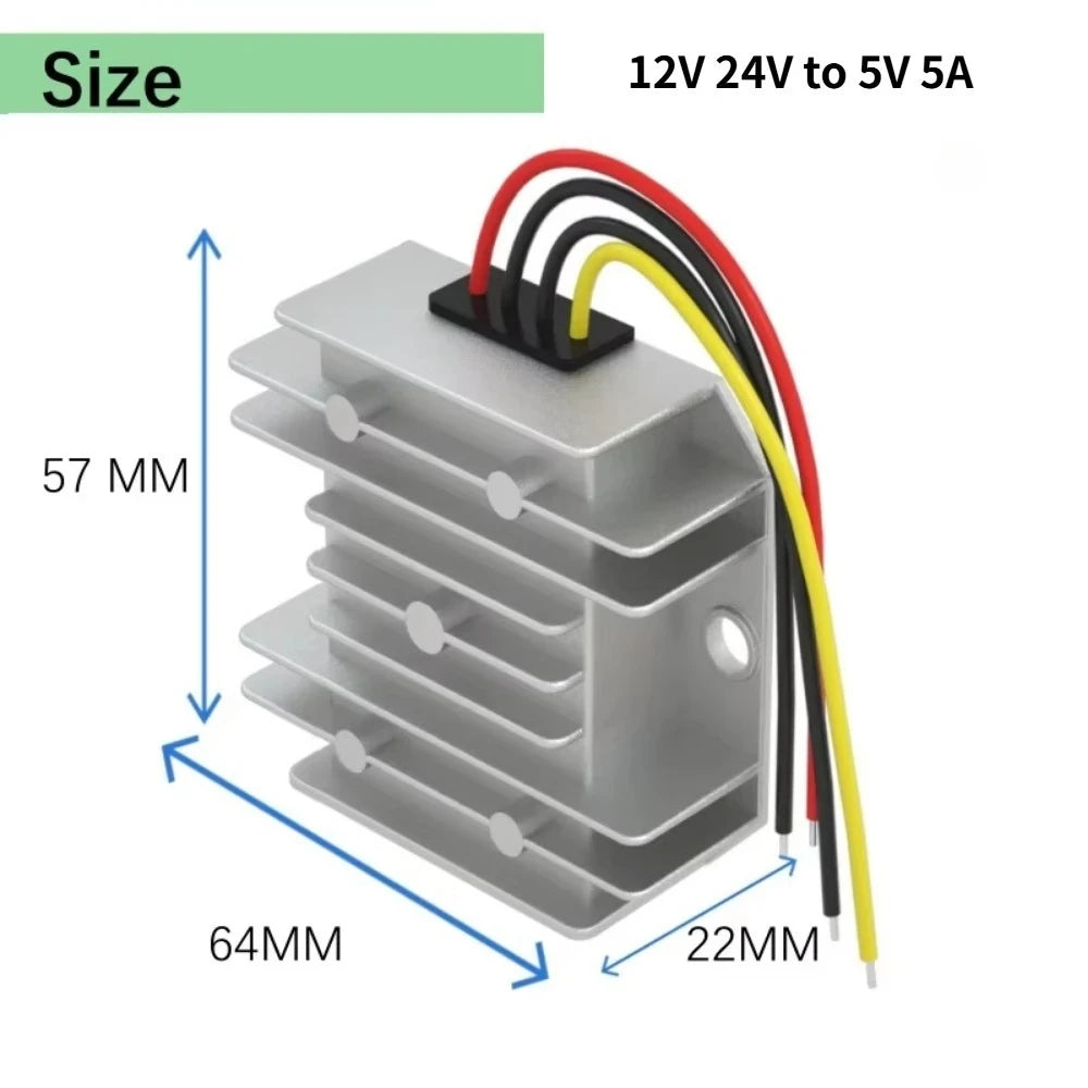 12V 24V to 5V 3A 5A 10A 8-36V to 5V Step Down Power Converter 8-36V Buck to 5V Supply Switching Power for Car Quality Toys