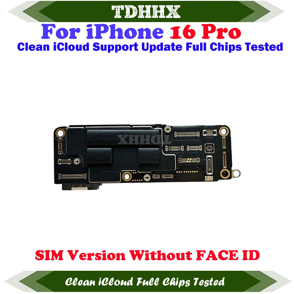512gb Mainboard With system For iPhone 16 Pro Clean iCloud 256gb Logic Board 128G Full Function Support Update 16Pro Motherboard