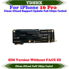 512gb Mainboard With system For iPhone 16 Pro Clean iCloud 256gb Logic Board 128G Full Function Support Update 16Pro Motherboard