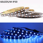 WS2812B Individually Addressable Led Strip light WS2812 5050 RGB Smart Pixels Led Light 30/60/74/96/144leds/m IP30/65/67 DC5V