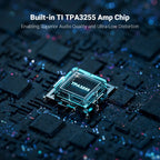 Fosi Audio V3 Stereo Power Amplifier 300W X2 TPA3255 Class D Mini Speaker Amp 2 Channel Audio Amplifier for Passive Bookshelf