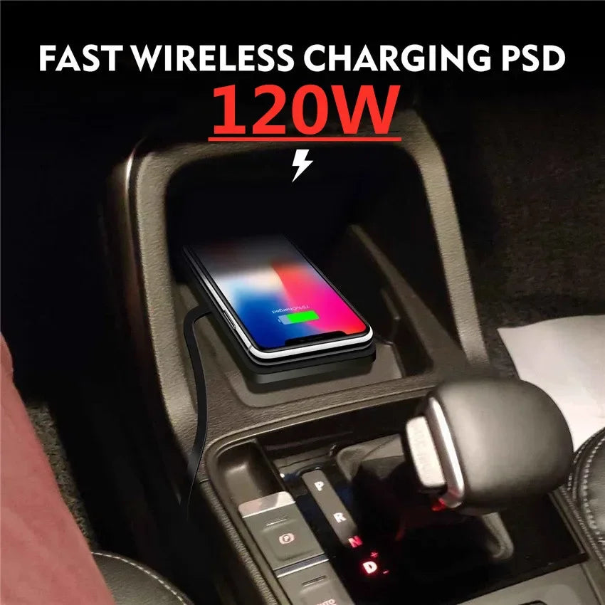 Wireless Charger Car Silicone Pad Stand For iPhone 17 16 14 13 12 Xiaomi Samsung Huawei Mobile Phone Fast Car Wireless Charging