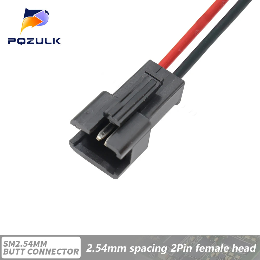 5PCS JST SM 2/3/4/5/6Pins 2.54MM Plug Male to Female Wire Connector Cable Pigtail Plug LED Connecting line 20cm Long