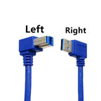 1pcs 90 Degree Angled USB 3.0 A Male AM to USB 3.0 B Type Male BM USB3.0 Cable For Printer Scanner HDD