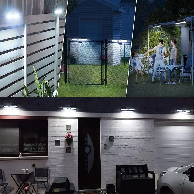 Outdoor Solar Wall Led Light with Human Body Motion Sensor 3 Modes Garden Terrace Garage Courtyard Waterproof Street Lighting