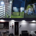 Outdoor Solar Wall Led Light with Human Body Motion Sensor 3 Modes Garden Terrace Garage Courtyard Waterproof Street Lighting