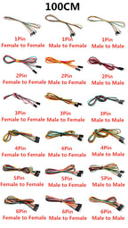10PCS 2.54MM Pitch Wire Dupont Line Female to Female 1P2 3 4 5 6 Pin Dupont Cable Connector JUMPER Cable Wire for PCB 3D Printer