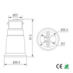 1PC B22 to E27 Adapter Bayonet Cap B22 to E27 ES Edison Screw Converter,BC to ES Light Socket Converter, high Quality,CE Rohs