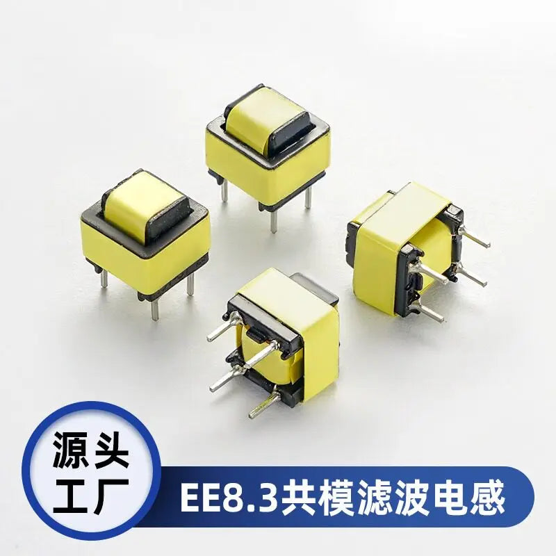 5PCS Common Mode Inductor Power Supply Filter Through-Hole Choke Inductor Coil EE-Type Inductor 10mH 20mH 30mH