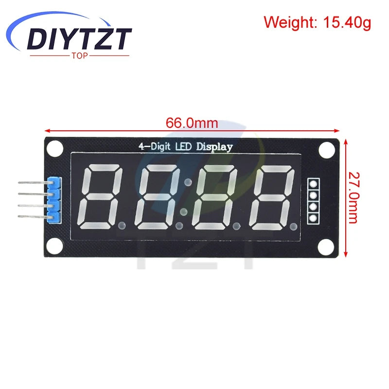 TM1637 LED Display Module for Arduino 4 Digit Tube 7 Segment 0.56 inch Time Clock Indicator Module Red Blue Green Yellow White