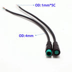 20CM M8 2 3 4 5 6 Pin Electric Bicycle Butt Plug Connector Wiring Line Scooter Brake Cable Pluger Signal Connecting Sensor
