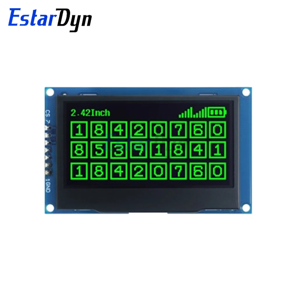 SSD1309 2.42 inch OLED Display 128x64 HD SPI/I2C Interface 7Pin for UNO R3, 3.3V/5V