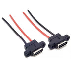 1-5pcs USB Type C Waterproof Connector Type-C With card buckle Female 3A High Current Fast Charging Jack Port USB-C Charger Plug