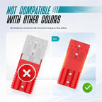 【A08I】For Anderson Plug 175A Quick Connect Kit For Winch, RV, Truck & Marine - 1/0 AWG, 12V-36V (2-Pack) - Red