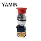 EX Emergency Stop Push Button Switch Explosion-proof Metal Aluminium Alloy Mushroom Head 4 Screws Terminals