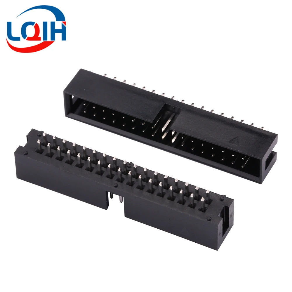 10PCS DC3 6P/8P/10P/14P/16P/20P/30P/34P/40P 2.54mm Socket Header Connector ISP Male Double-spaced Straight needle Curved needle