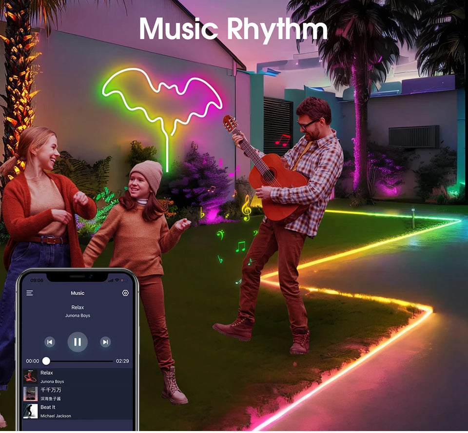 Smart Bluetooth Colorful RGB LED Strip Neon Light 1M 2M 3M 5M With 5V USB Remoter LED Dimmer Night Room Table Cabient Lamp Decor
