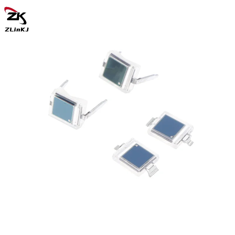 (ZYDD01) 5Pcs Photodiode BPW34S BPW34 Surface Mount/Direct Plug-in SMD-2/DIP-2 Silicon PIN Photodiode Infrared Receiver Tube