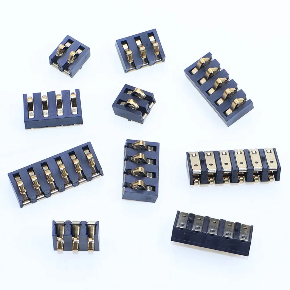 YanXi 2/5/10PCS 5A 30V Spring Compression Contact 4.25mm Pitch 2 3 4 5 6 Pin Surface Mount Battery Connector Insulator 4.75mm H
