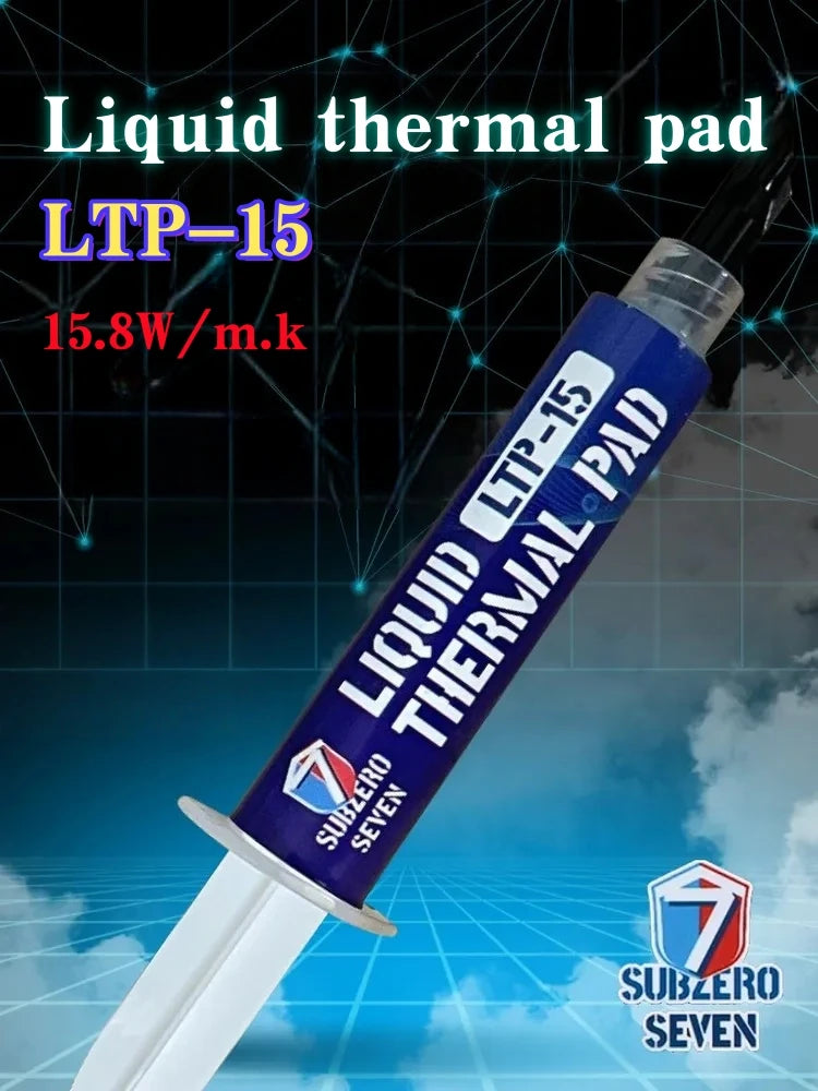LTP-15 Liquid Thermal Pad 10g 20g 30g 50g 100g Blue 15.8W/mk Thermal Compound for CPU GPU Laptop PS5 Smartphone OEM Thermal Gel