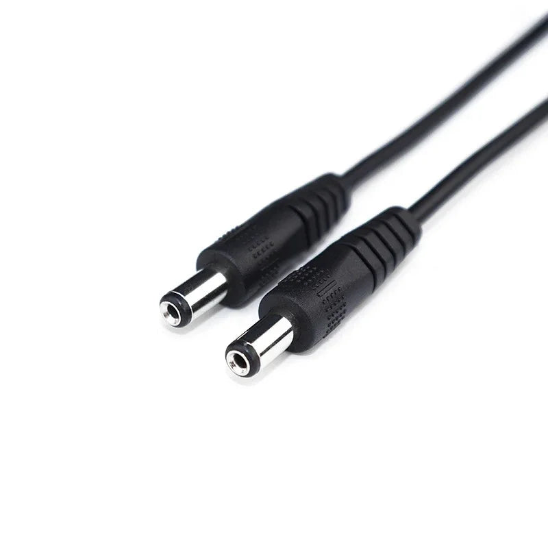 10pcs/lot Male Female DC Cable Power Adapter Connector 5.5x2.1mm Plug Adapter Wire for TV Camera LED Strip Tape Light wholesale
