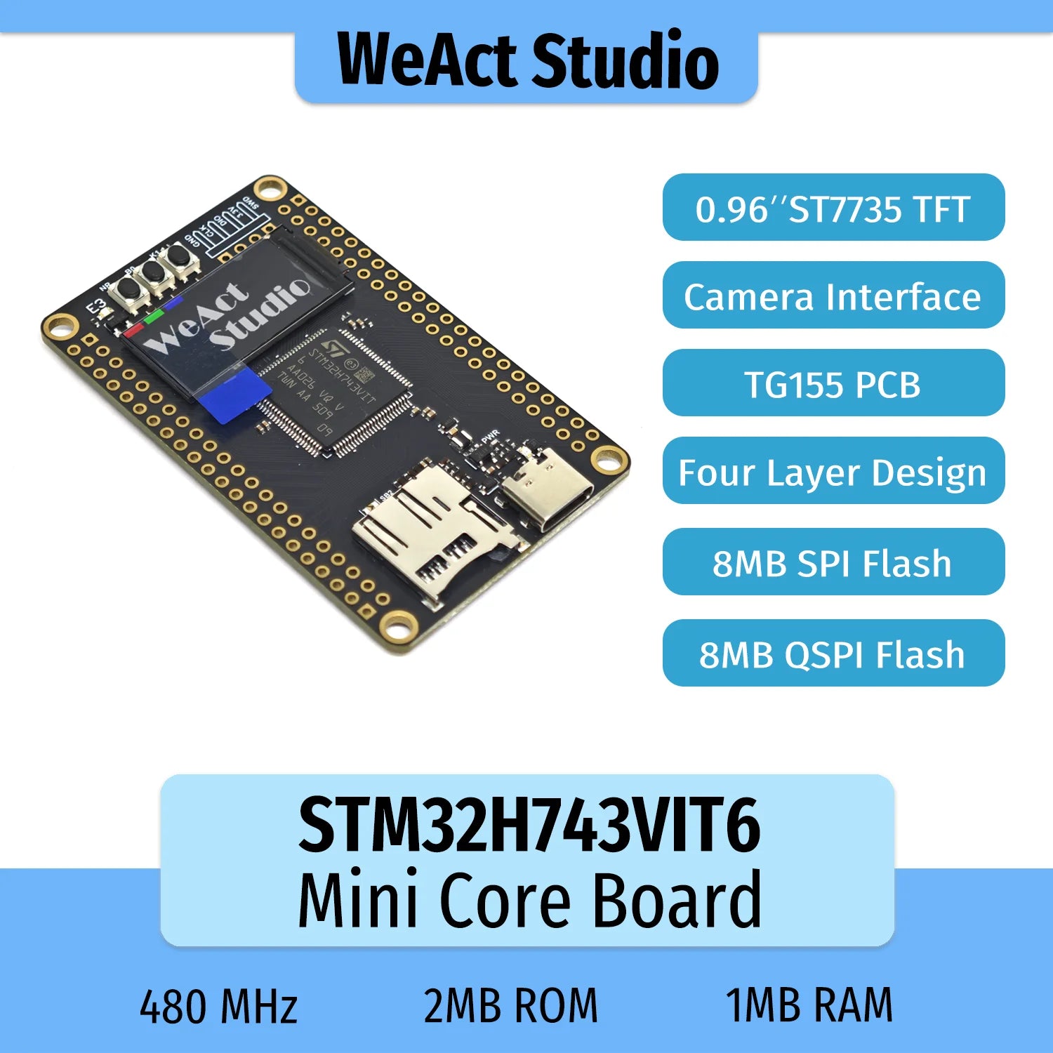 STM32H743VIT6 STM32H743VI STM32H743 STM32H7 ARM STM32 Minimum System Development Board Demo Board Core Board