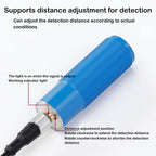 Cylindrical capacitive proximity switch with plug-in connector for detecting material liquid level with non-metallic sensing pla