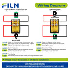 FILN Waterproof Rocker Switch Box 16A 12V 24V 110V 220V KCD4 ON-OFF Inline Toggle Switch with LED Indicator Light PA66 Enclosure
