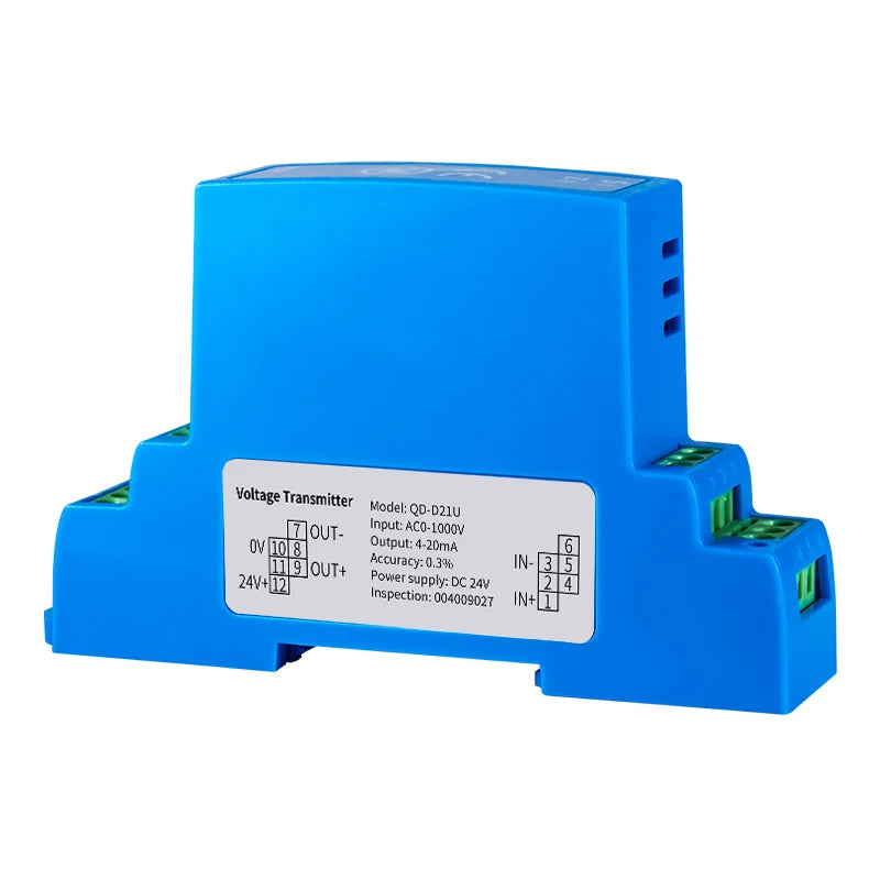 Voltage Transducer 0-100V 0-200V 0-300V Voltage Transmitter 4-20mA 0-10V 0-5V RS485 Voltage Sensor AC Voltage Signal Transmitter