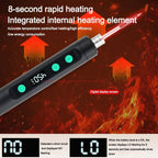 5V/15W Digital Display Soldering Iron Welding Repair Tool Cordless USB Soldering Iron Adjustable Temperature Speed Heating