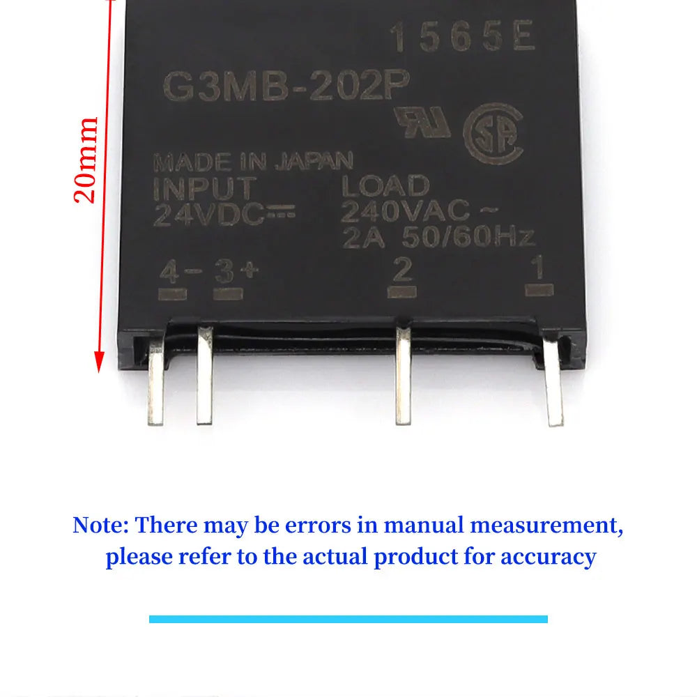 1/5/10Pcs Relay Module G3MB-202P G3MB 202P DC-AC SSR Input 5V/12V/24V DC Output 240V AC 2A Solid State Relay Module