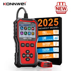 2026 KONNWEi KW340 Car CAN OBD2 EOBD Diagnostic Tool Engine Battery Test Read Fault Code Clear Real-Time Data O2 Inspection Tool