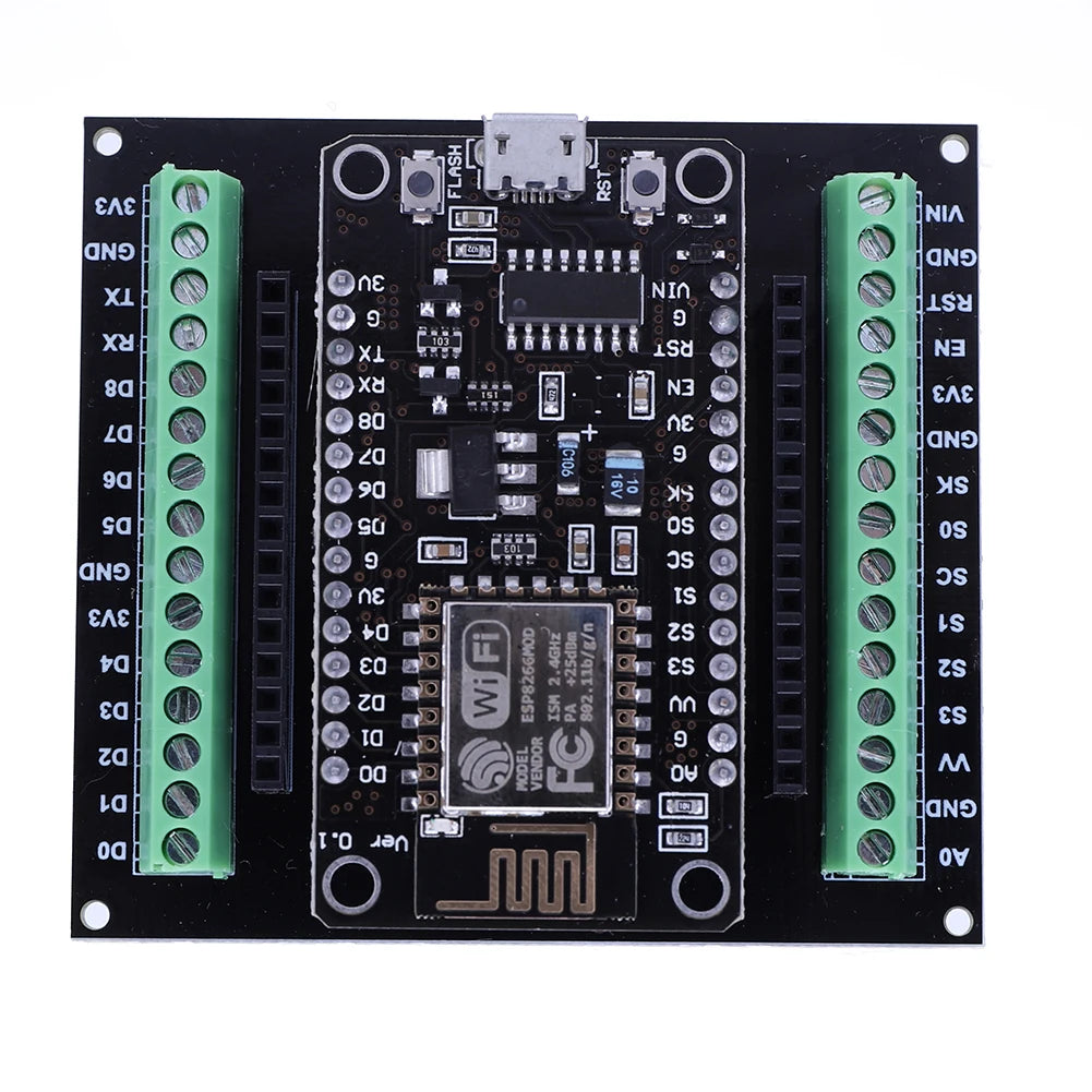 NodeMcu Lua WIFI V3 CH340 GPIO 1 Into 2 ESP8266 Module MICRO USB Double-layers ESP-12E