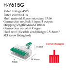 Wire Connector Electrical Terminal Blocks Splitter Led Push in Quick Connectors Conductor Cable  Junction Box 0.5-6mm²