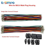 100PCS Mx3.0mm Small 5557/5559 43020 43025 Male Female Dock Terminal Crimp Wire 20cm 20AWG Single Head Electronic Cable Harness