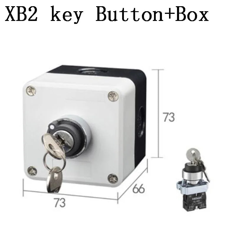 NEW XB2 Metal button switch control box start stop industrial identification symbol self reset circular emergency stop SWITCH