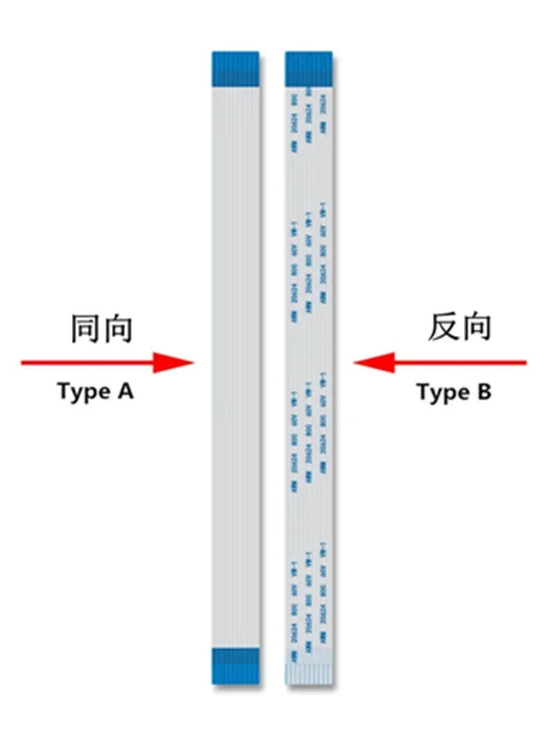 5PCS Flat Flexible Cable FFC FPC AWM 20624 80C 60V VW-1 FFC-0.5MM 1.0MM 5/7/9/11/13/17/19/21/23/25/31/35/38/44/46/48/51/52/54Pin