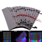 1~3PCS WS2812B RGB LED Flexible 8x8 16x16 8x32 Pixel Panel Strip Matrix Screen WS2812 Module Individually Addressable IC DC5V