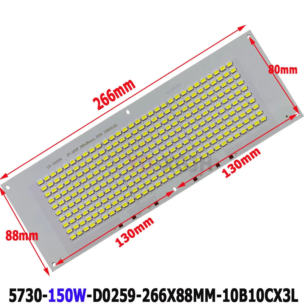 SMD5730 LED Chip PCB Light Source Long Aluminum Lamp Plate 20W 30W 50W100W Watt Diy Floodlight Outdoor Retrofit Lamp Board Acces