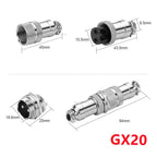 GX16 GX12 GX20 2P/3/4/5/6/7/8 Pin Female Male Air Aviation Connector Power Cable Electrical Plug Socket