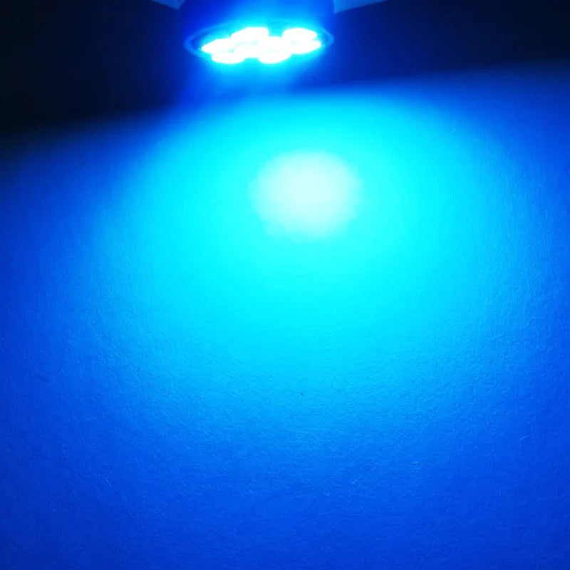 20pcs DC AC 6V 6.3V T10 W5W 194 168 #555 Non Polar Pinball Machine LED Light Bulb No Ghosting Car Interior Lamp 8SMD 1206 DC6V