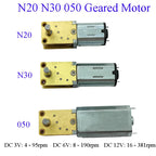 DC Gear Motor for DIY Robot Toy Slow Speed High Torque All Metal Gearbox Worm Drive 3V 6V 12V 050 N30 N20