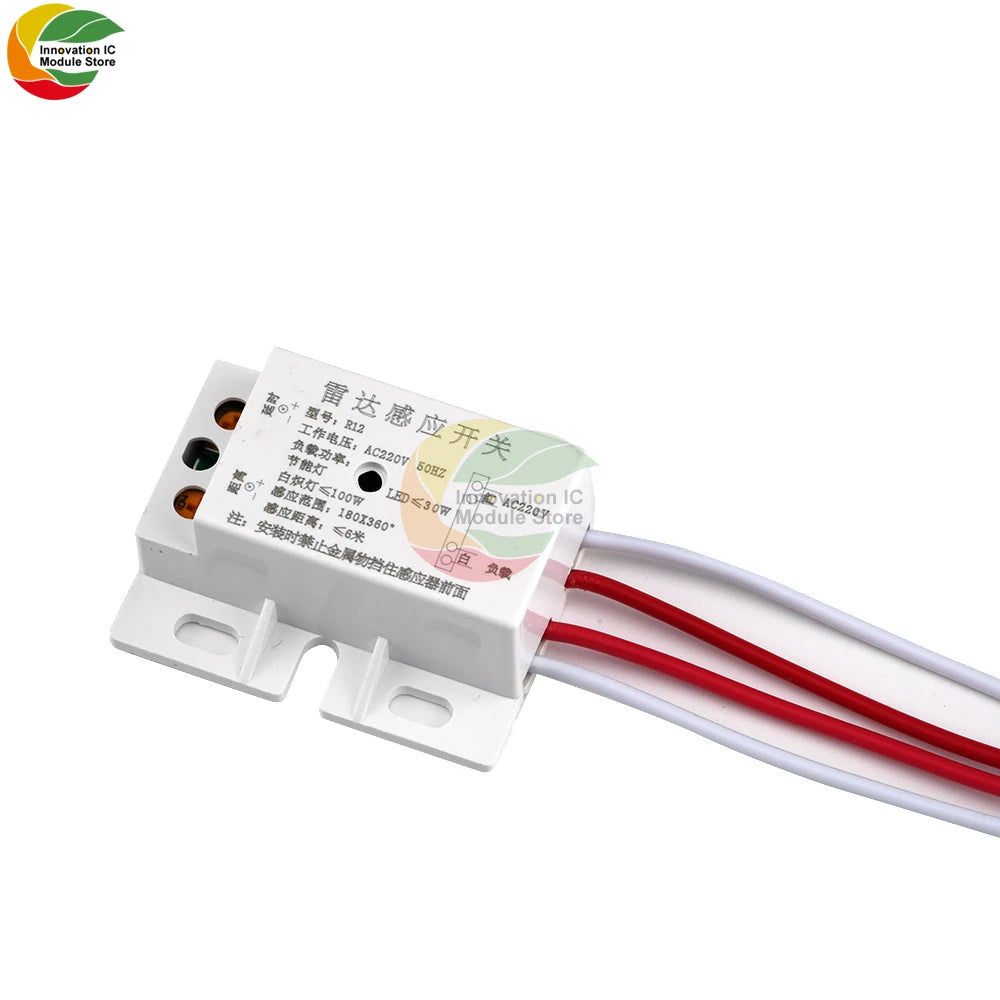 AC 220V PIR Motion Sensor Switch Microwave Radar Sensor Light Switch Automatic IR Infrared Human Body Detect On Off Aisle Switch
