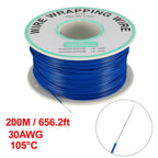 0.58mm Wire OD 200M 250M Electrical Wire Wrapping Wire Tin Plated Copper Wire PCB Solder Cable P/N DM-30-1000 30 AWG for Laptop