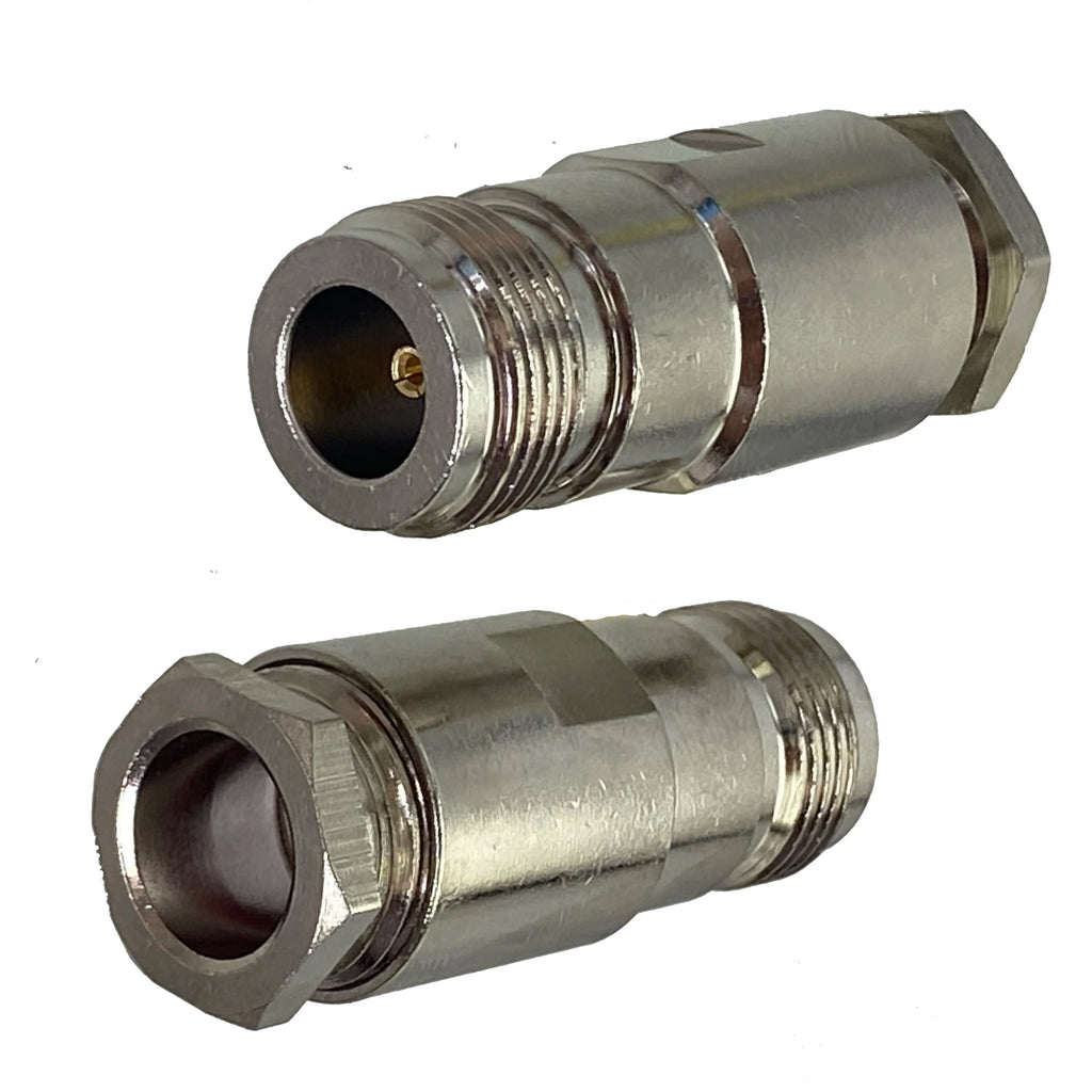 10pcs N Female Jack Connector Clamp RG8 LMR400 7D-FB RG213 Cable RF Coaxial Brass Straight New