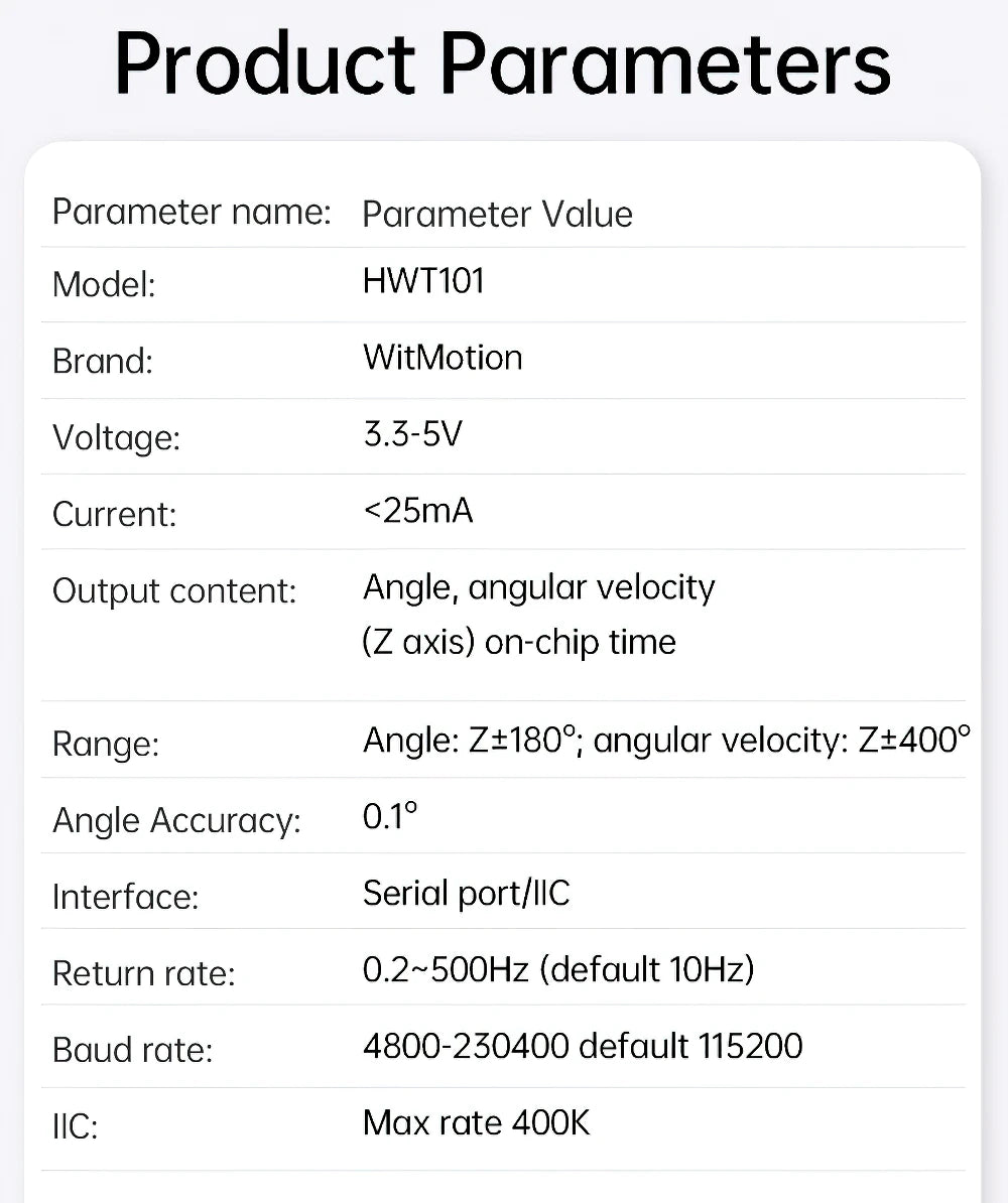 HWT101CT Z-Axis Crystal Inclinometer, MEMS Tilt Angle Sensor , Built-in Highly-Integrated Crystal Gyroscope