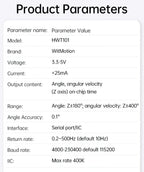 HWT101CT Z-Axis Crystal Inclinometer, MEMS Tilt Angle Sensor , Built-in Highly-Integrated Crystal Gyroscope